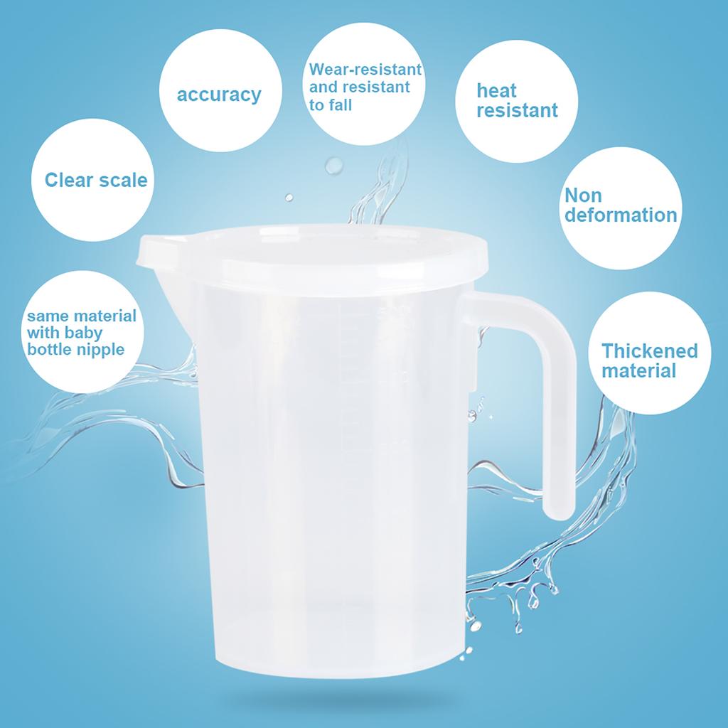 500ml/1000ml Clear Plastic Measuring Cups with Lid Kitchen Cooking Baking Accessaries Kitchen Measuring Cup Baking Measuring Cup