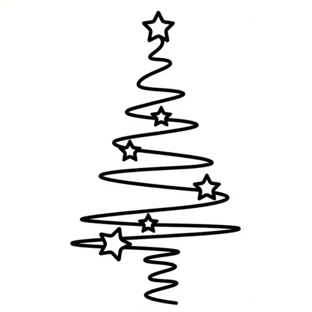 Star Pattern Christmas Tree Wall Art Black Wrought Iron Wall Decor Indoor Decoration