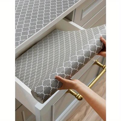 1 rol grijze, verdikte plankbekleding voor keukenkastjes, antislip ladebekleding, kastbekleding, wasbaar EVA, koelkastbekleding