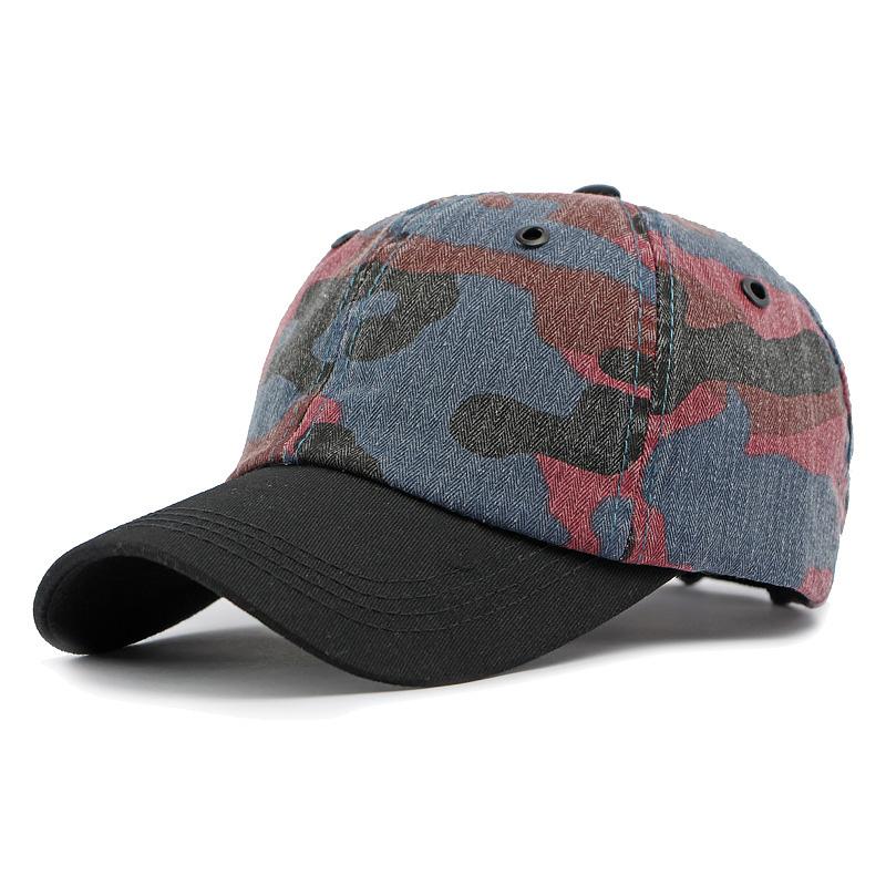 

Весенне-летняя хлопковая бейсболка, женская уличная солнцезащитная шляпа, мужская камуфляжная кепка красный