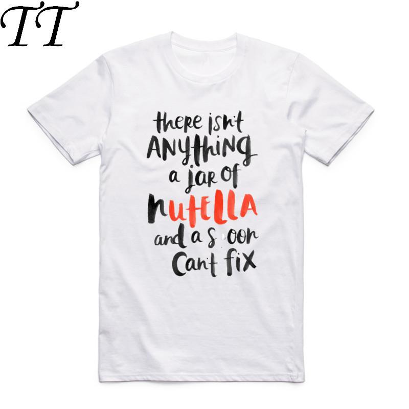 

Лето 2019 Новая футболка с принтом Nutella Новинка с принтом еды Мужская футболка с коротким рукавом Летняя прохладная с круглым вырезом Мужская одежда - Мужчины... S разноцветный