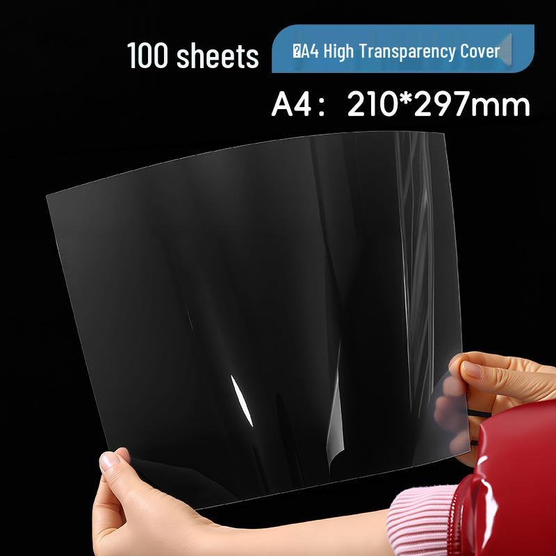 Shengyue A4 Transparent Frosted Binding Film - Tender Document Plastic Cover, 20 Micron PP Sealing Film