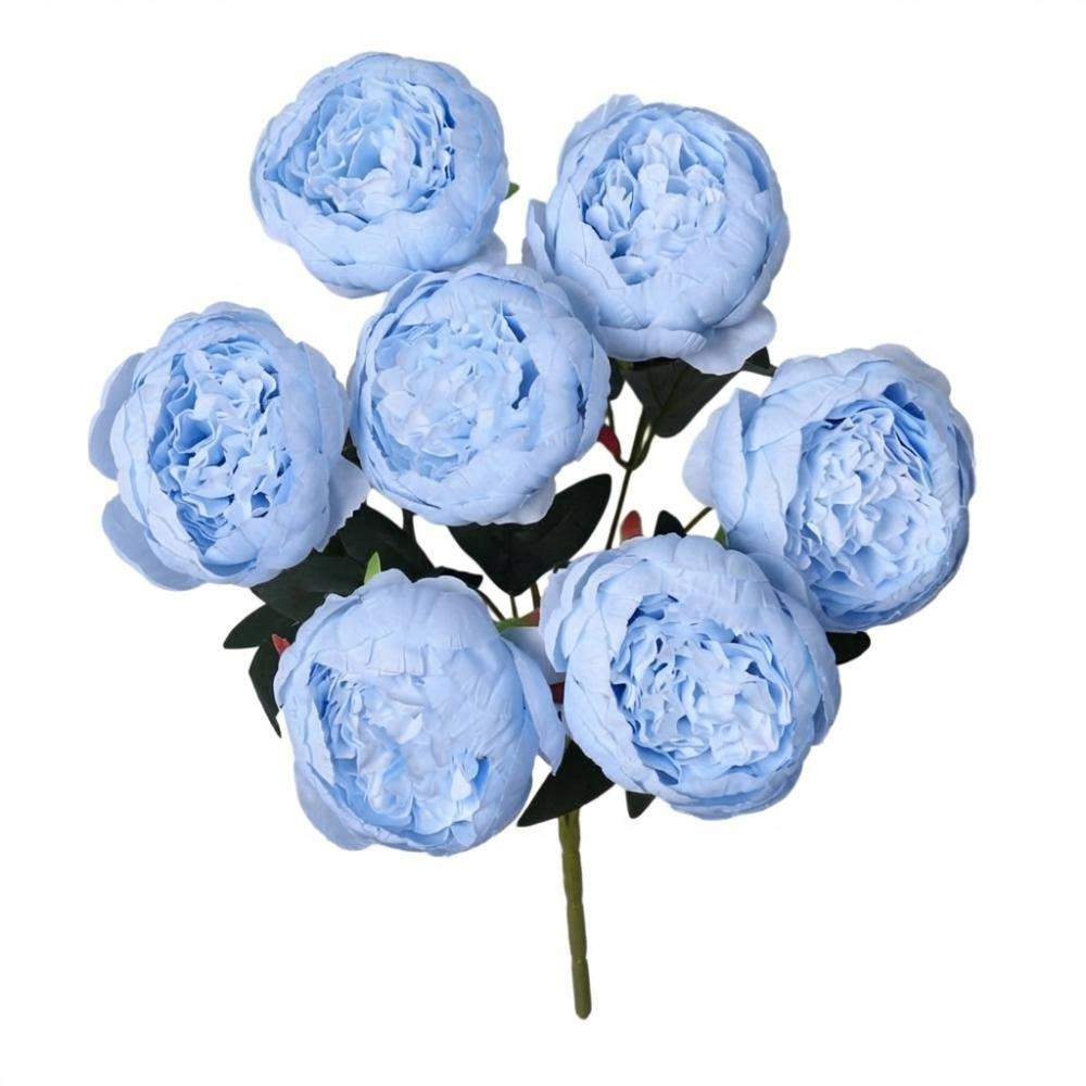 44cm Height Simulation Flower 7 Heads Peony Buds Wedding Bouquet  Desktop Ornament