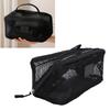 Mesh Makeup Bag Large Capacity Open Flat Toiletry Bag Travel Organizing   Pouch for Women
