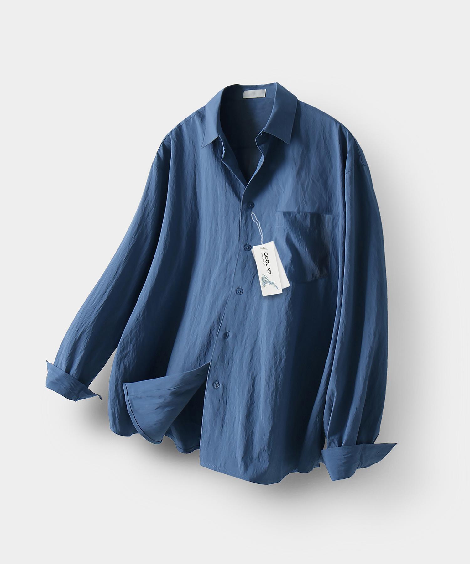 Mood Inside (Summer) Stone Ice Semi-Over Rn Shirt _Blue L