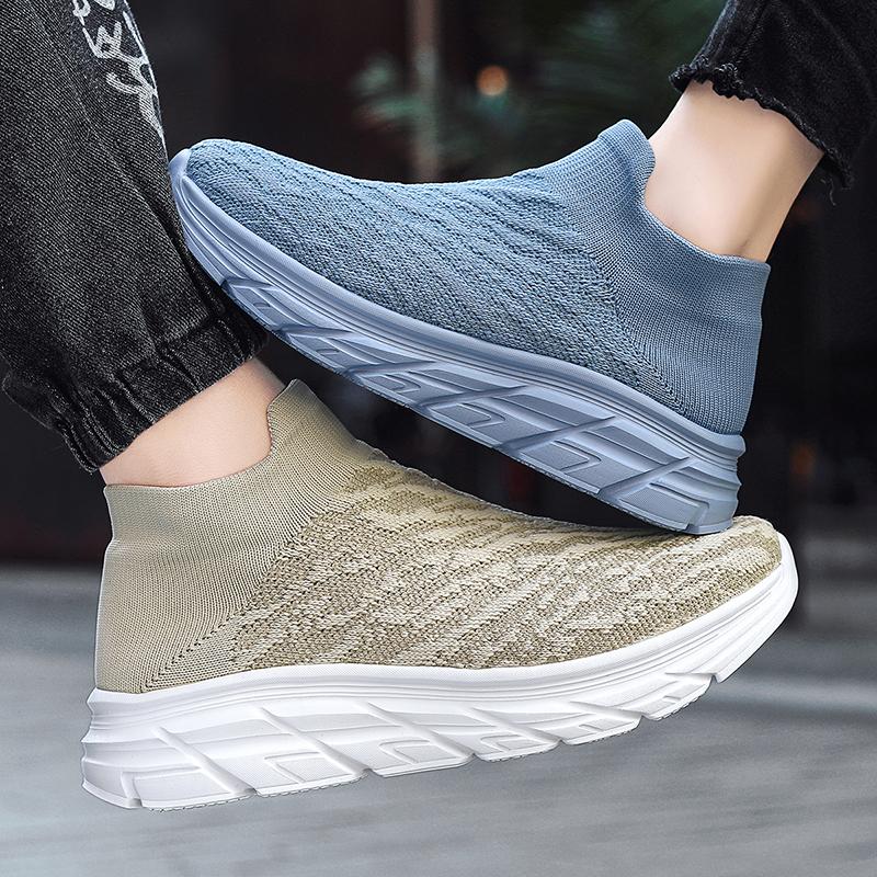 Fashion Men Casual Sport Shoes Breathable Lightweight Sneakers Outdoor Mesh Black Running Shoes Athletic Jogging Tenis Walking Shoes