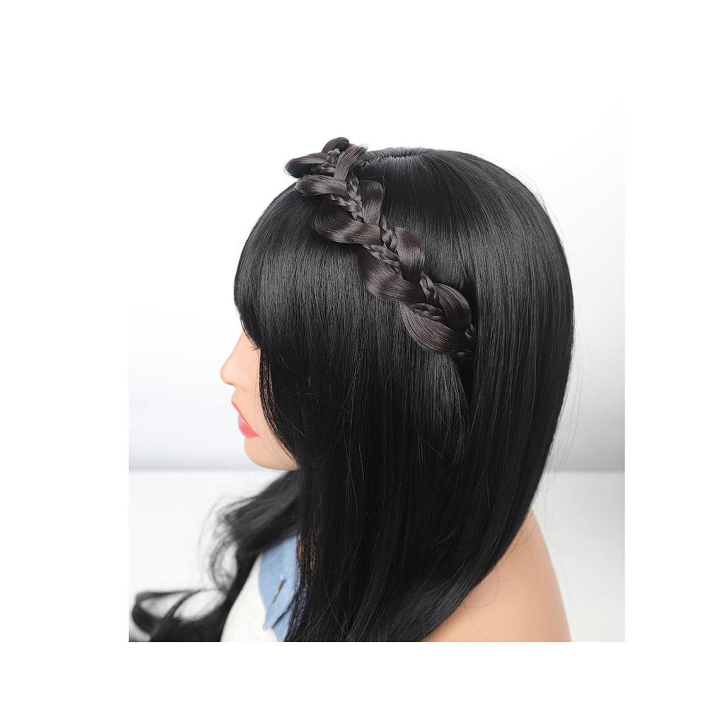 Synthetic headband, charming women's braided headband, adjustable, synthetic wig, used for daily life, music festivals, celebrat