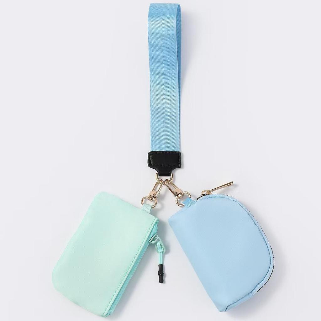 LULU-Style Waterproof Mini Wristlet & Coin Purse with Key Storage and Red Envelope Pocket