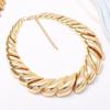 Fashion Light Luxury Temperament Irregular Geometric Alloy Ring Splicing Necklace Women's Casual Versatile Necklace