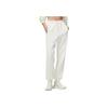 Li Ning Fitness Series Solid Color Tapered Knit Sports Pants Women Bottoms Off-White AKLTB18-2