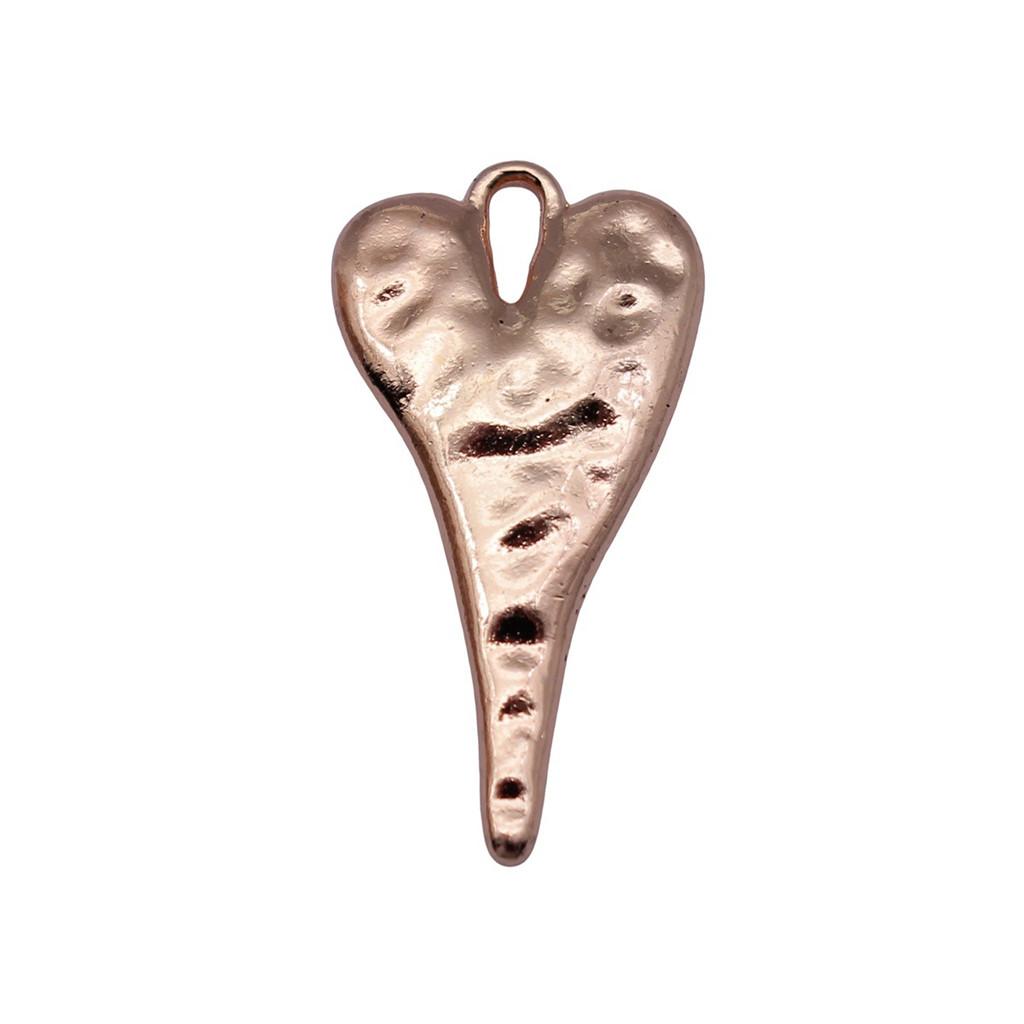 Filigree Heart Charms Antique Alloy Pendants For Vintage Floral Jewelry