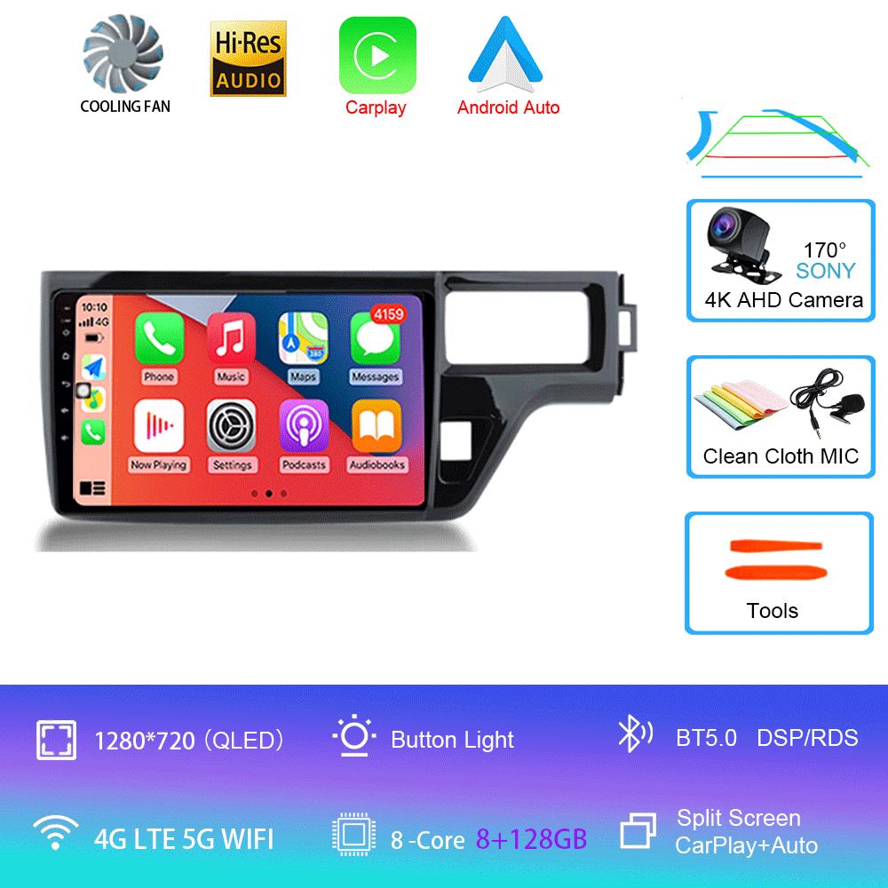 For Honda Stepwgn 5 2015 - 2021 RHD Car Radio Multimedia Headunit QLED System Navigation GPS Auto Android14 2Din DVD