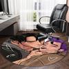 1pc KPop Demon Hunters RUMI8 Print Round Carpet Chair Round Carpet Suitable for Bedroom Living Room Home Decorative Carpet