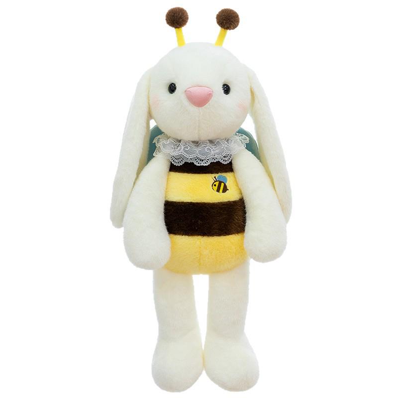 Kreatives Bienen-Kaninchen Plüschtier - Kleines Kaninchen Kuschelkissen Puppe für Kindergeburtstagsgeschenk