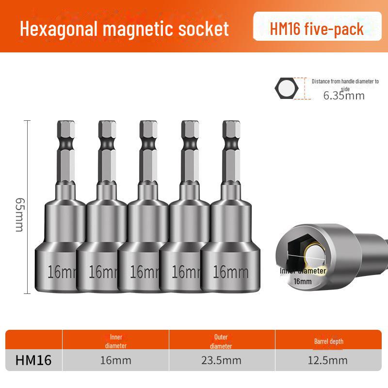 8mm Magnetic Hex Socket Head Drill and Wrench Tool Set