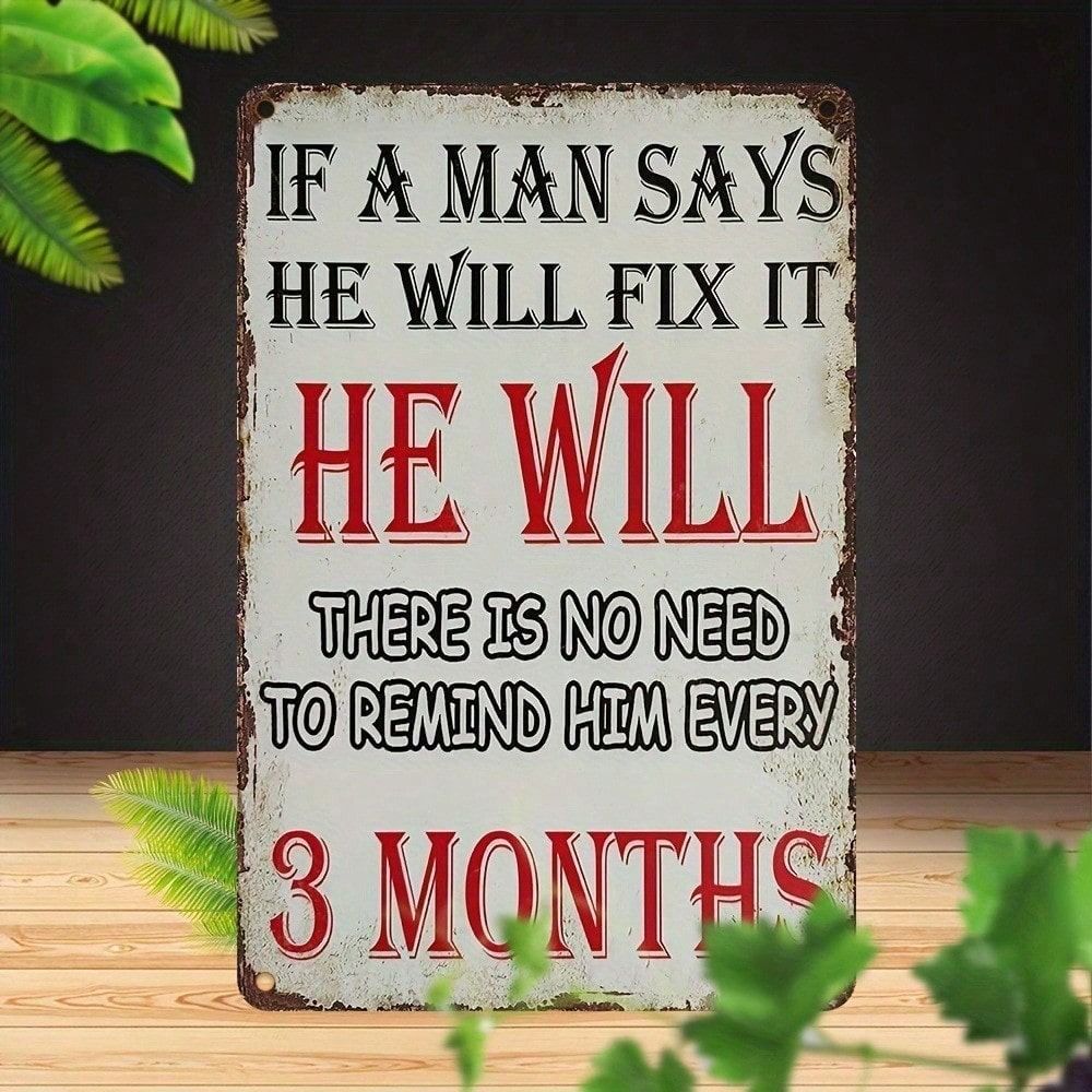 Vintage Metal Tin Sign Funny Bathroom Decor PLEASE FLUSH Toilet Art Man Cave Gift 20x30cm
