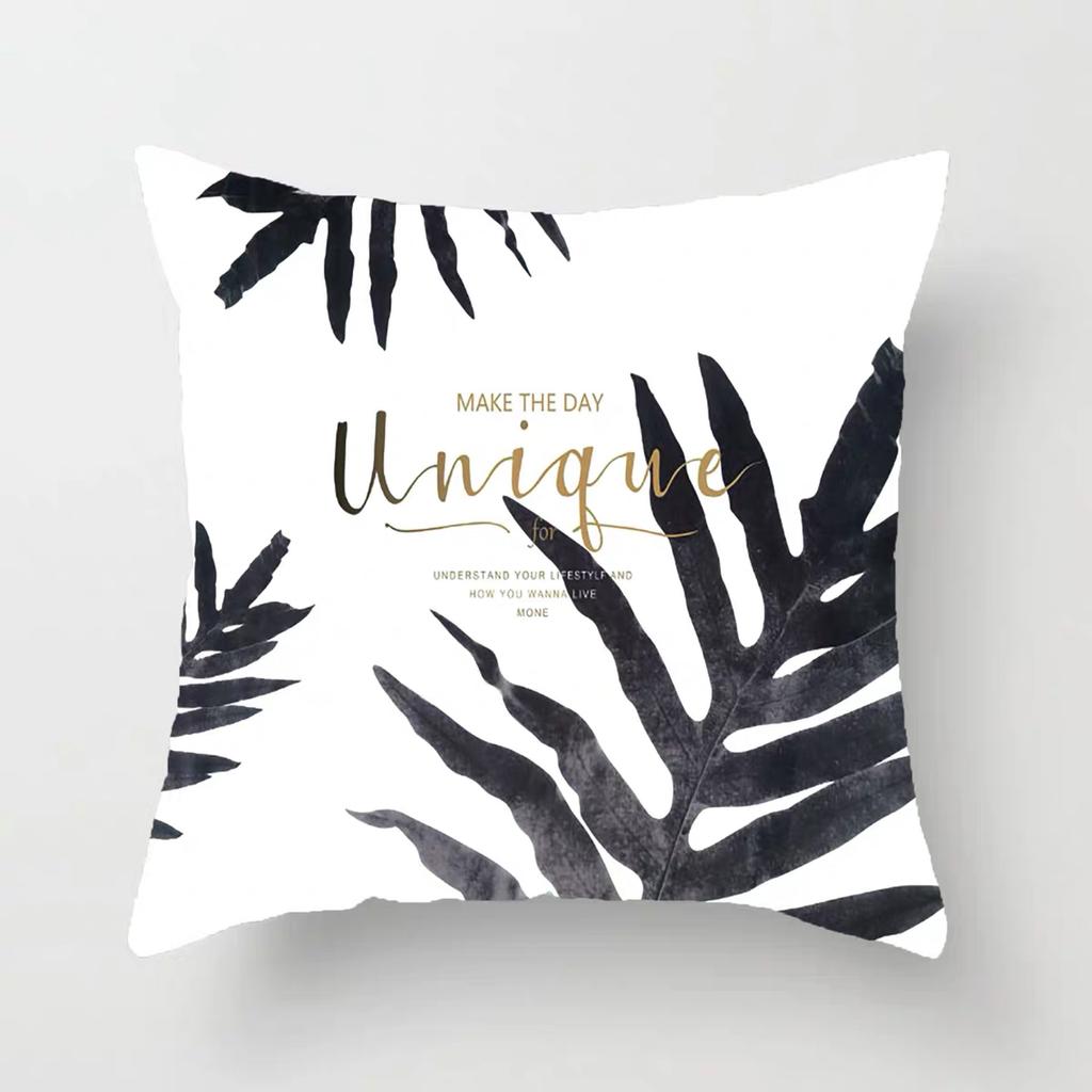Nordic Throw Pillow Cover Plush Black and White Geometric Striped Simple Pillow Cover Sofa Cushion Cover