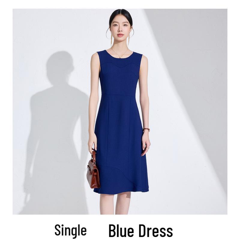 

Женское платье А-силуэта без рукавов - Лето 2025, приталенное, средней длины с подолом в виде лепестков лотоса XL