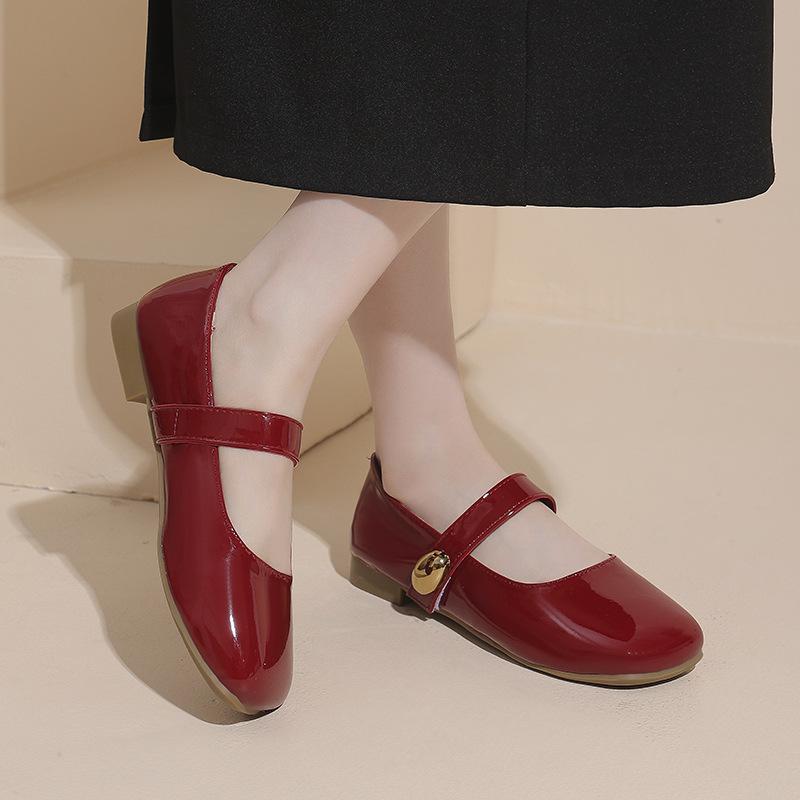 Xiaoxiangfeng Single Shoes 2025 New Doudou Shoes Soft-soled Single Shoes Mary Jane Shoes Lightweight and Breathable Grandma Shoes Small Leather Shoes