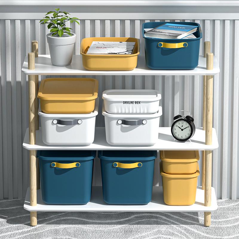 Large Capacity Snack & Toy Storage Box with Lid for Dorms, Homes, and Living Rooms