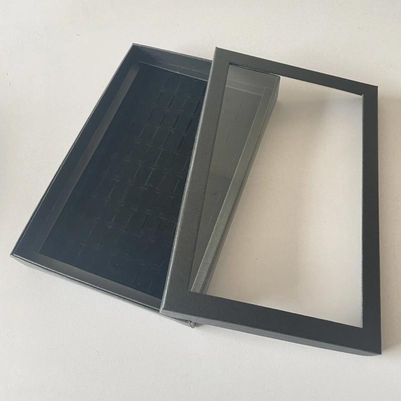 Ring Box, Jewelry Display Box, Dust-proof Transparent Tape Cover Storage Box, Anti-oxidation
