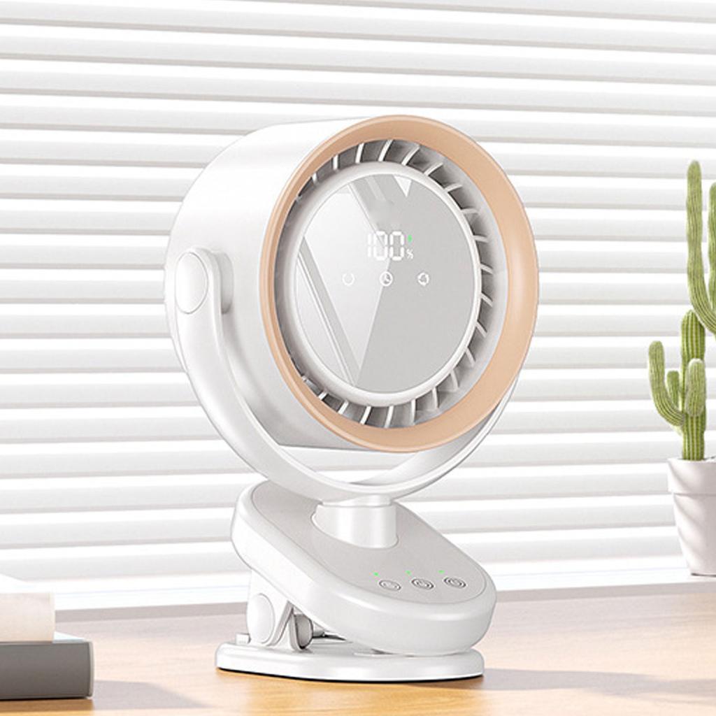 Tilt Desk Fan 100 Speeds USB   Desktop Wall Mounted Clip On 4000mah Battery Bladeless Quiet Cooling Fan