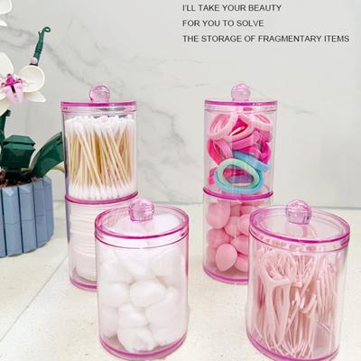Cotton Swabs Storage Holder Box Transparent Makeup Cotton Pad Cosmetic Jewelry Organizer Plastic Container Homehold Case Box