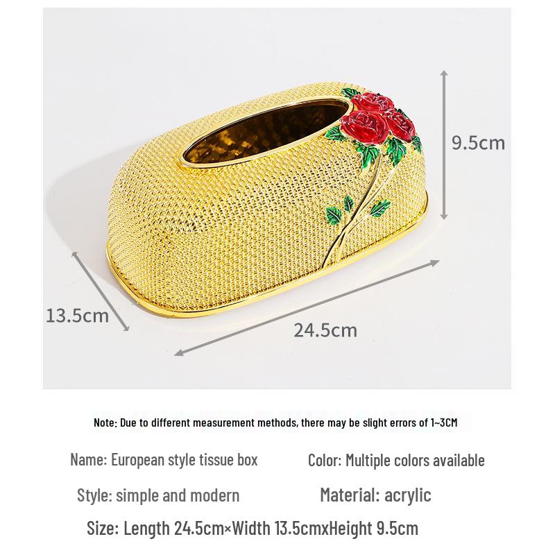 High-End Acrylic Waterproof Tissue Box for Living Room, Office, or Dining Table