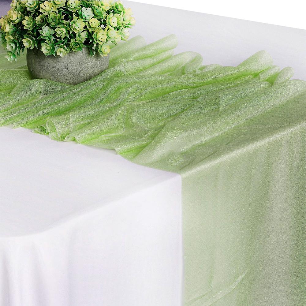 Effulge Chiffon Table Runner Romantic Sheer Table Runners for Wedding Party Bridal Baby Shower Birthday Holiday Decorations