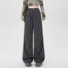 Women's High-Waist Drawstring Cargo Wide-Leg Pants