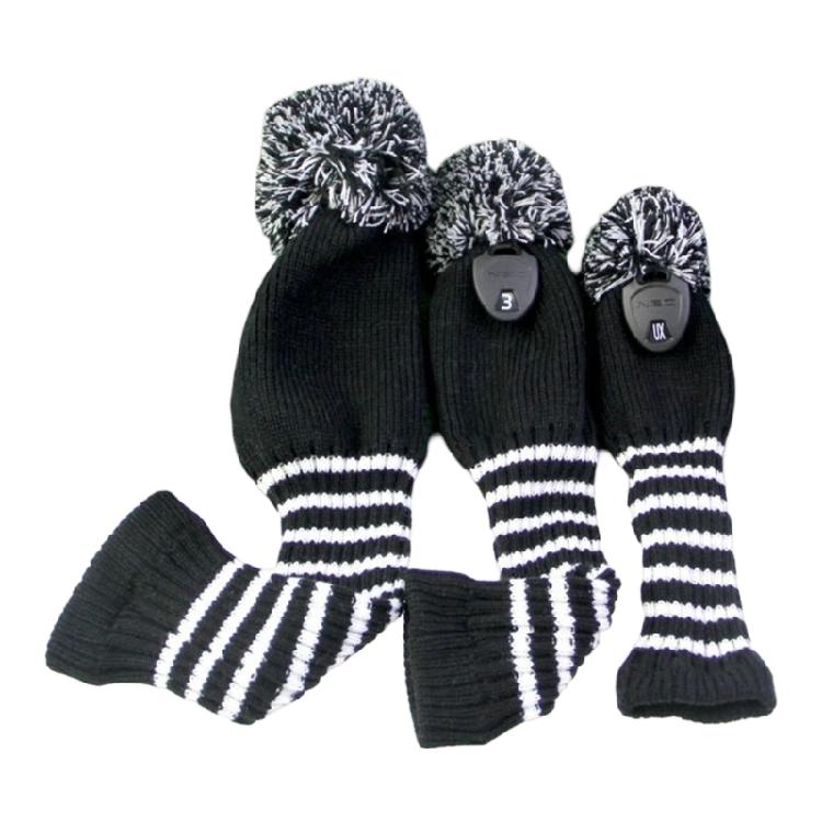 3pcs Protective Golf Club Headcover Soft Durability Universals Golf Club Cover for Drivers Soft Inner Lining