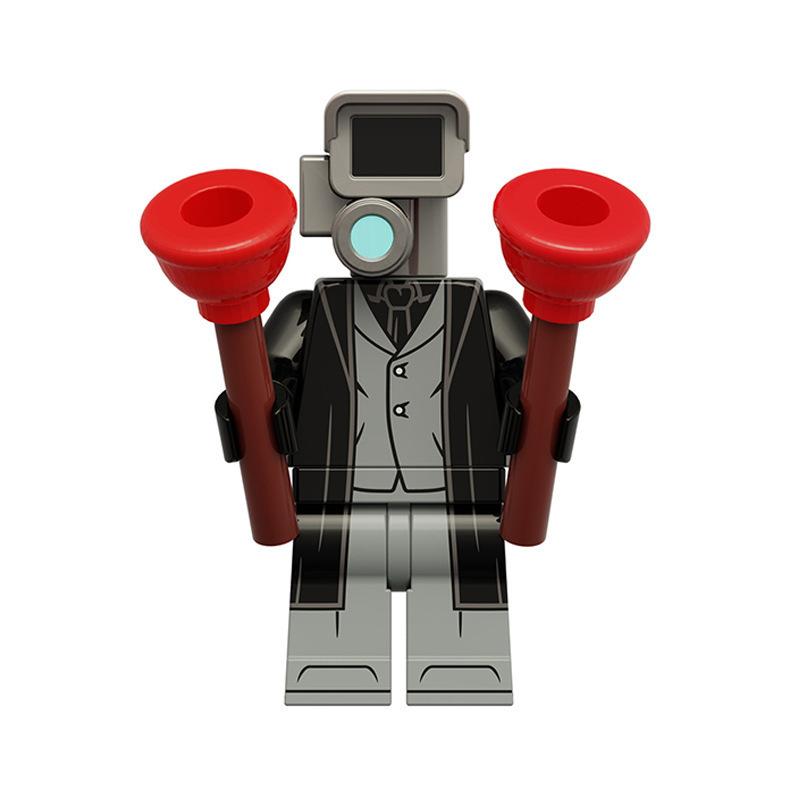 Building Block Toilet Man Monitoring Human Figure Titan Speaker And Tv Man Figure Assembly Play