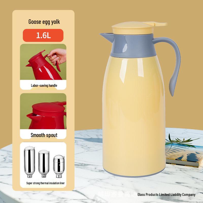 Large Capacity Cat Thermos with Glass Liner - Insulated Kettle for Home and Dorm Use