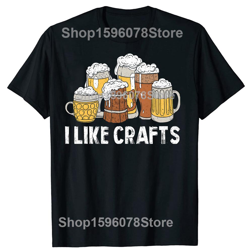 

I Like Crafts Beer Vintage 100 Cotton Fashion Tshirts Men Print Tshirt Loose Oversized Streetwear Hip Hop Unisex T Shirt 4XL