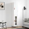VidaXL Highboard Glossy White 34.5x34x180 Cm Engineered Wood 3199019