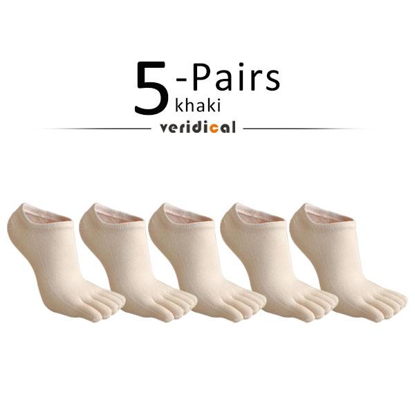 5 Paar Zehensocken Unsichtbar Reine Baumwolle Bunt Flacher Bund Lässig Weich Atmungsaktiv, Deodorant, Unsichtbar 5 Finger Harajuku Socken