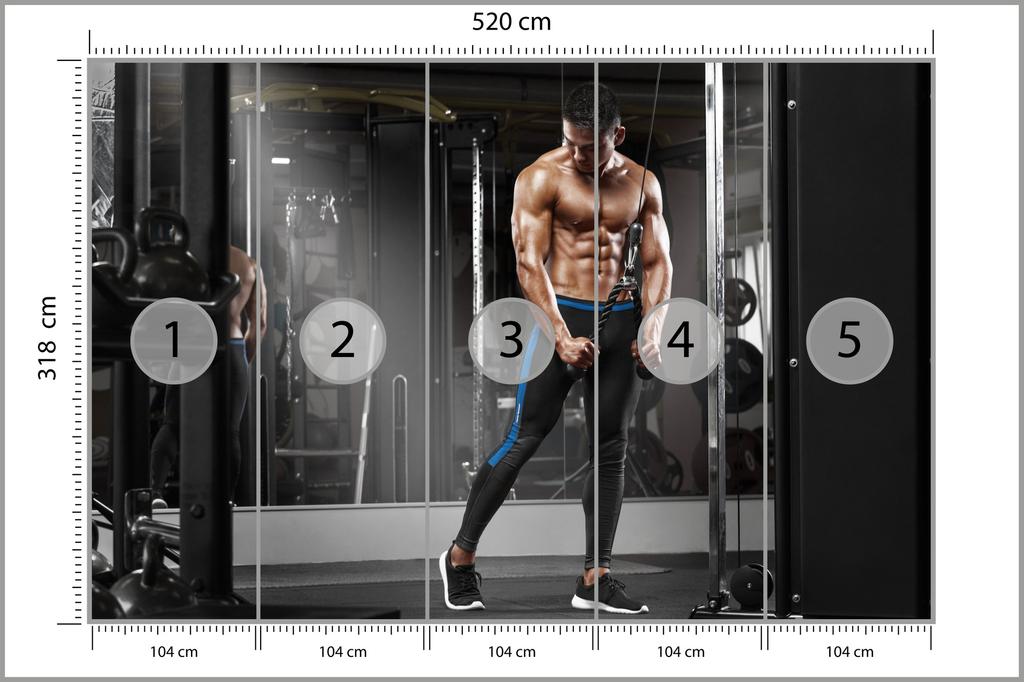 Photomural Muscular Man During Washable Fleece 520x318