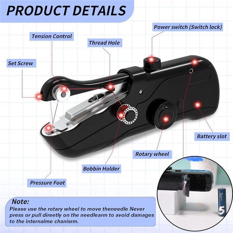 Fresh For Home Travel Clothes Portable Handheld Sewing Machine For Beginners-Hand Held Sewing Machine For Adults DIY Fabric