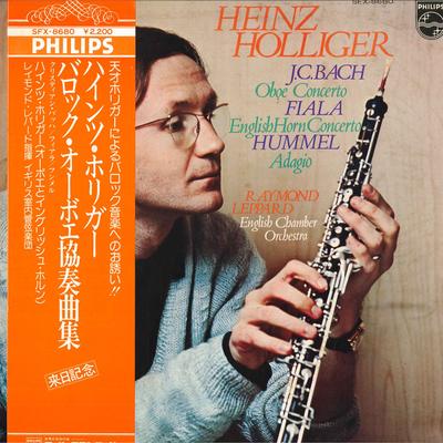 LP Record HEINZ HOLLIGER, ENGLISH CHAMBER ORC - J. C. Bach: Oboe Conceerto / Fiala: SFX8680 PHILIPS 1974 Japan Classical Used