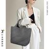 New 2022 Large Capacity PU Woven Tote Bag - Trendy Cross-Border Business & Casual Mother-Child Handbag