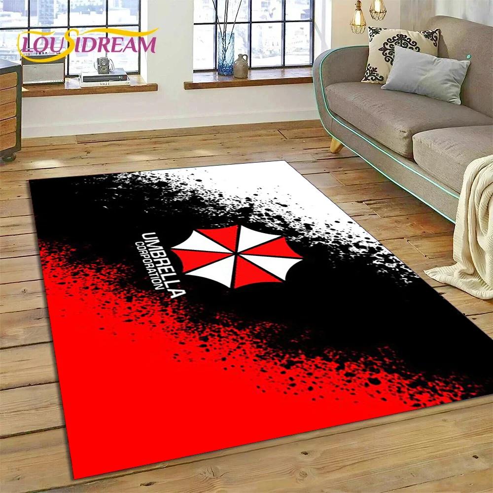 3D Horro Games R-Resident Evil Gamer Carpet Rug for Bedroom Living Room Home Sofa Decoration,Child Game Large Decor Floor Mat
