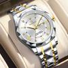 New Women's Bracelet Watch Fashion Elegant Date Quartz Wristwatch Woman Waterproof Luminous Diamond Watches for Women