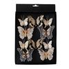 DIY Craft Butterfly Ornaments 1 Set Glitter Christmas Ornament, Double Layer Sequins Glittery Tree Decorations Hanging Decor for Tree, Festive Holiday