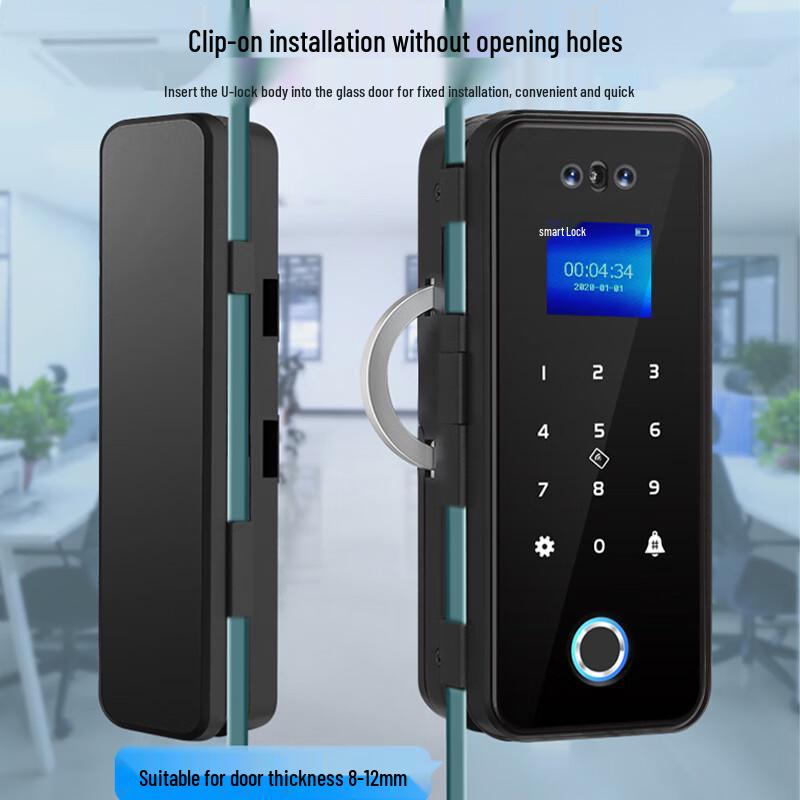 JY Smart Face Recognition Glass Door Lock