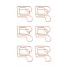 Music Note Shape Paper Clips Rose Gold Electroplating Metal Small Paper Clips Decorative Rustproof Cute Paper Clips