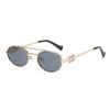 European and American 1111 small frame sunglasses sunglasses double beam oval sunglasses women's concave shape light luxury style