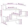 VidaXL Étagères d'angle murales 2 pcs chêne artisanal 40x40x49,5 cm, étagère murale, étagère suspendue, étagère murale 856609