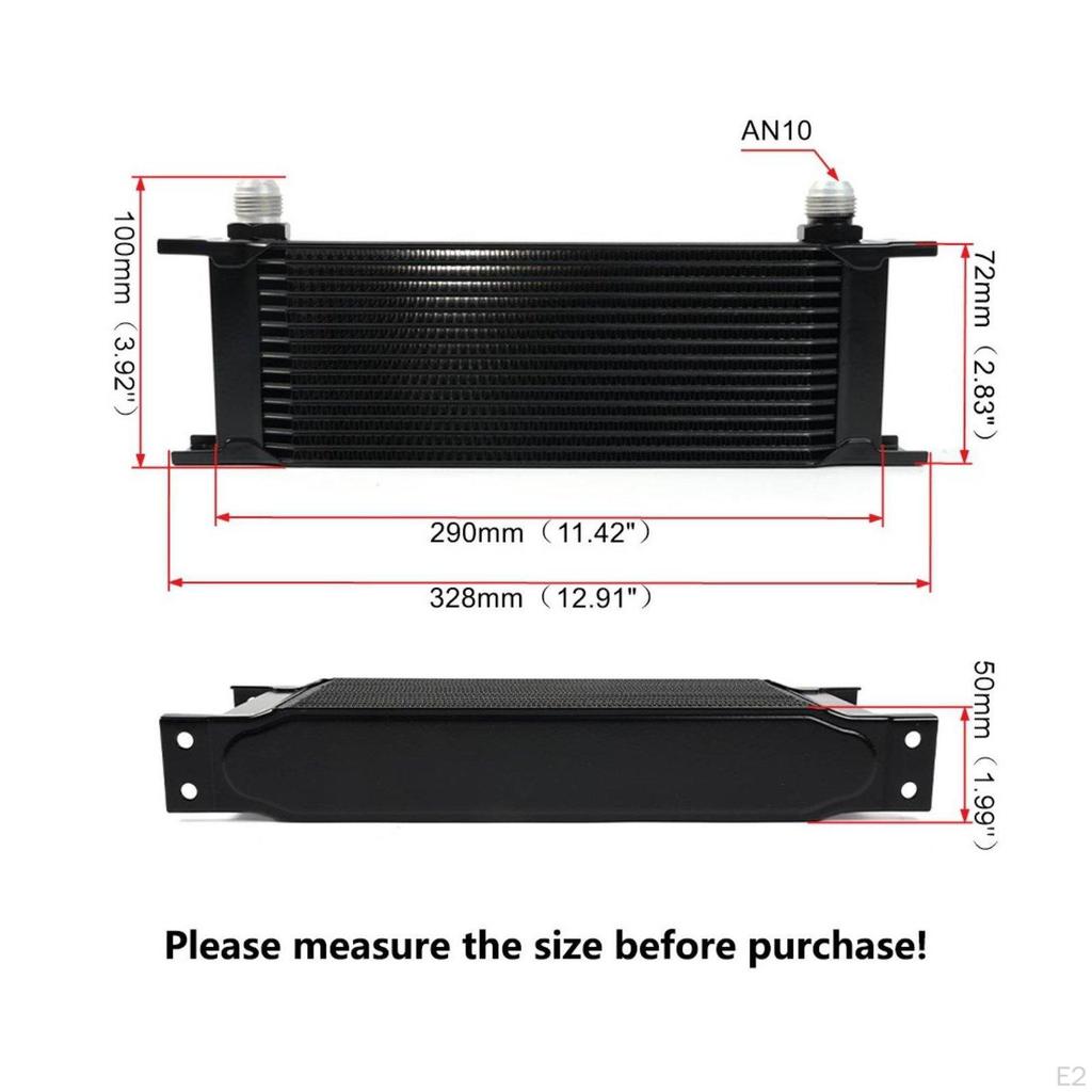 Universal AN10 Engine Oil Cooler Kit T-6061 Aluminum for Racing Street Cars High
