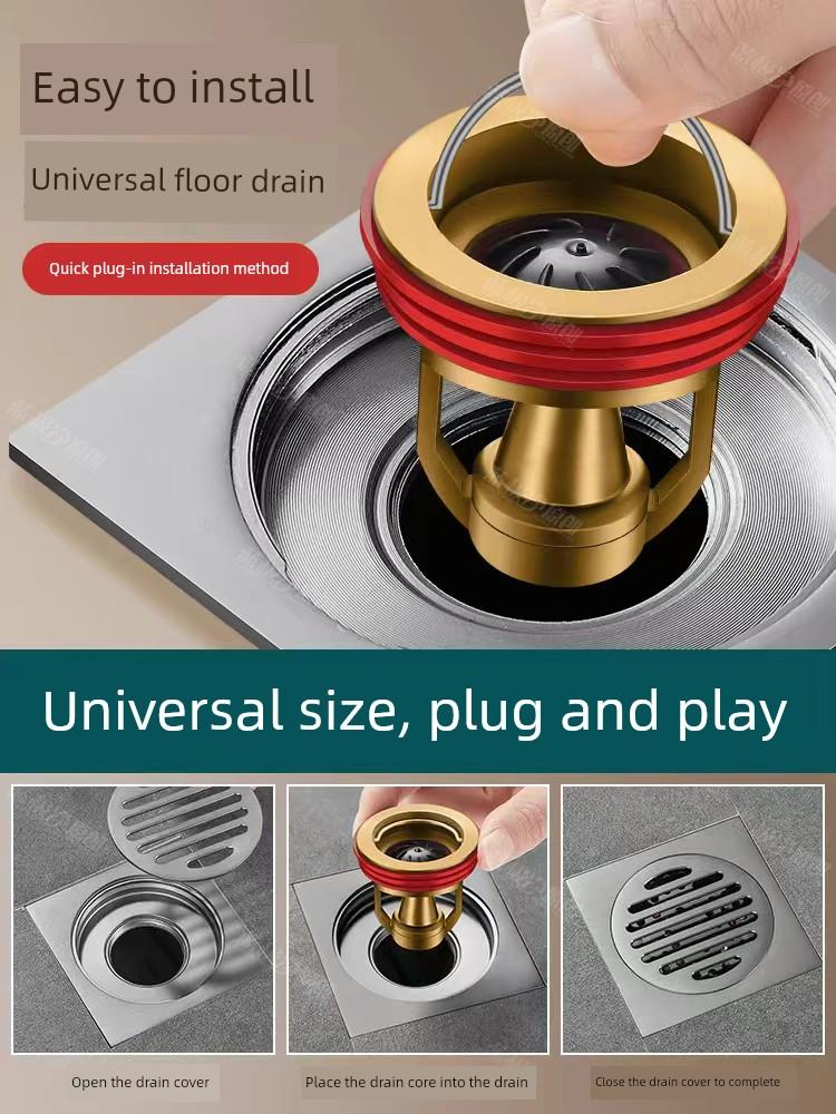 Floor Drain Deodorizer for Bathroom, Universal Anti-Odor Device for Sewer, Anti-Backflow, Extended Magnetic Suspension Core, Insect-Proof