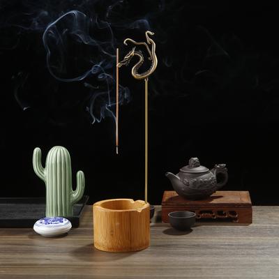 Chiński Smok Podstawka na Kadzidło Odwrócony Bambusowy Kominek do Kadzidła Talerzyk na Kadzidło Łapacz Popiołu Akcesoria Buddyjskie Dekoracja Domu